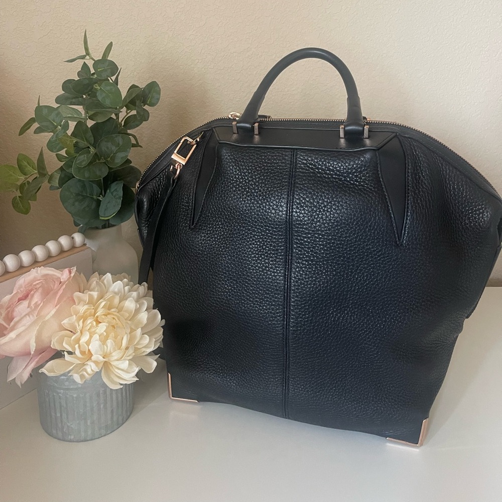 Alexander Wang Prisma Black Leather Shoulder / Satchel Bag